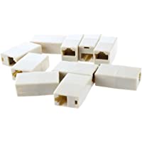 TOOGOO(R) 10pzs RJ45 8P8C Conector adaptador de telefono clavija hembra de dos puertos